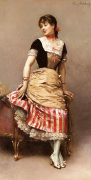 雷矇多 德 馬德拉索 加雷特 A Portrait of Aline Masson Leaning on a Sofa 雷矇多 德 馬德拉索 加雷特 A Portrait of Aline Masson Leaning on a Sofa